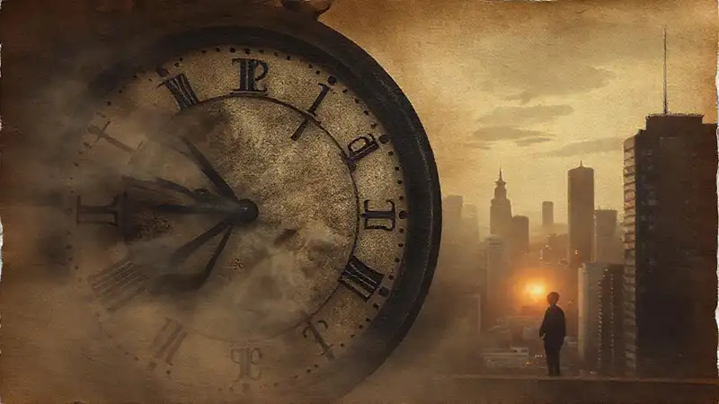 Un reloj antiguo evoca melancolía urbana