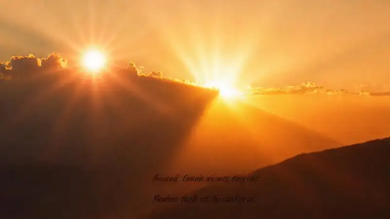 Luz dorada y fe pacífica brillan